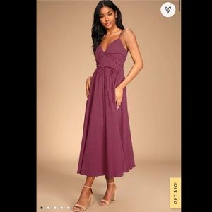 Lulu’s Cue the Cuteness Mauve Midi Dress